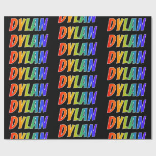 Regenboog voornaam "DYLAN"; Leuk & Kleurrijk Cadeaupapier