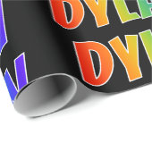 Regenboog voornaam "DYLAN"; Leuk & Kleurrijk Cadeaupapier (Rol Hoek)