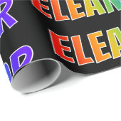 Regenboog voornaam "ELEANOR"; Leuk & Kleurrijk Cadeaupapier (Rol Hoek)