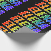 Regenboog voornaam "ELENA"; Leuk & Kleurrijk Cadeaupapier (Hoek)