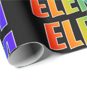 Regenboog voornaam "ELENA"; Leuk & Kleurrijk Cadeaupapier (Rol Hoek)