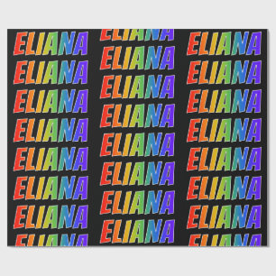 Regenboog voornaam "ELIANA"; Leuk & Kleurrijk Cadeaupapier