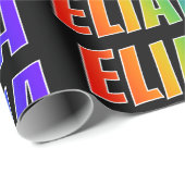 Regenboog voornaam "ELIANA"; Leuk & Kleurrijk Cadeaupapier (Rol Hoek)