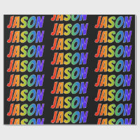 Regenboog voornaam "JASON"; Leuk & Kleurrijk