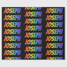Regenboog Voornaam "JOSEPH"; Leuk & Kleurrijk