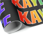 Regenboog voornaam "KAYLEE"; Leuk & Kleurrijk Cadeaupapier (Rol Hoek)