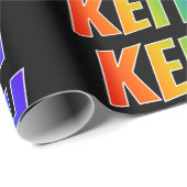 Regenboog voornaam "KEITH"; Leuk & Kleurrijk Cadeaupapier (Rol Hoek)