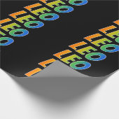 Regenboog Voornaam "LEO"; Leuk & Kleurrijk Cadeaupapier (Hoek)