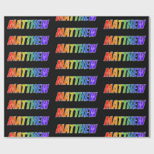 Regenboog Voornaam "MATTHEW"; Leuk & Kleurrijk