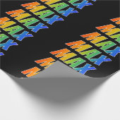 Regenboog Voornaam "MAX"; Leuk & Kleurrijk Cadeaupapier (Hoek)