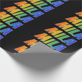 Regenboog voornaam "MILA"; Leuk & Kleurrijk Cadeaupapier (Hoek)