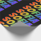 Regenboog voornaam "SOFIA"; Leuk & Kleurrijk Cadeaupapier (Hoek)