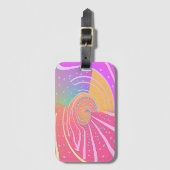 Regenboog Vortex Draaikolk  Bagagelabel (Voorkant (verticaal))