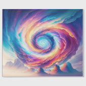 Regenboog Vortex Kleurrijke Tornado Cadeaupapier (Vlak)