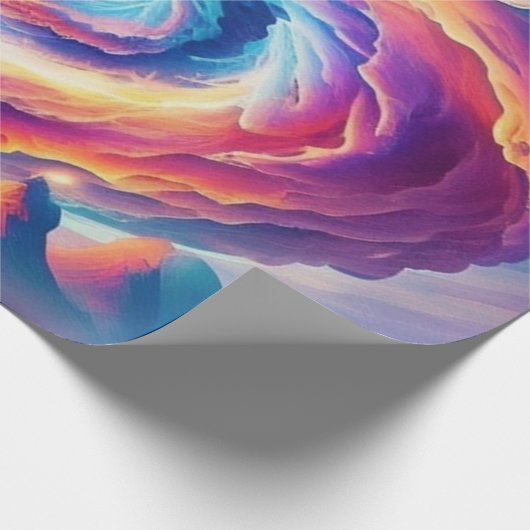 Regenboog Vortex Kleurrijke Tornado Cadeaupapier (Hoek)