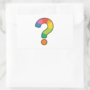 Regenboog Vraagteken Sticker Leuke Fun Decal