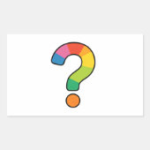 Regenboog Vraagteken Sticker | Leuke Fun Decal (Voorkant)