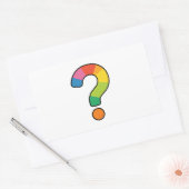 Regenboog Vraagteken Sticker | Leuke Fun Decal (Envelop)