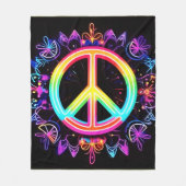 Regenboog Vrede Symbool Kunst Fleece Deken (Voorkant)