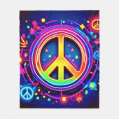 Regenboog Vrede Symbool Kunst Fleece Deken (Voorkant)