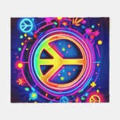 Regenboog Vrede Symbool Kunst Fleece Deken (Voorkant (Horizontaal))
