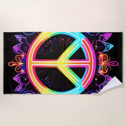 Regenboog Vrede Symbool Kunst Strandlaken (Voorkant)