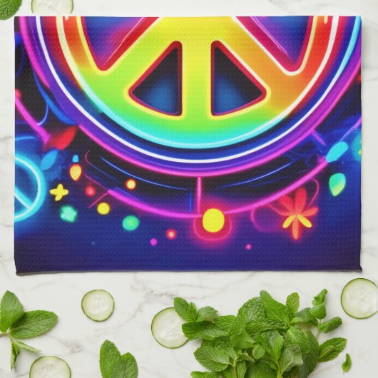 Regenboog Vrede Symbool Kunst Theedoek (Gevouwen)