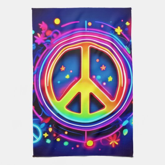 Regenboog Vrede Symbool Kunst Theedoek (Verticaal)