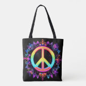 Regenboog Vrede Symbool Kunst Tote Bag (Achterkant)
