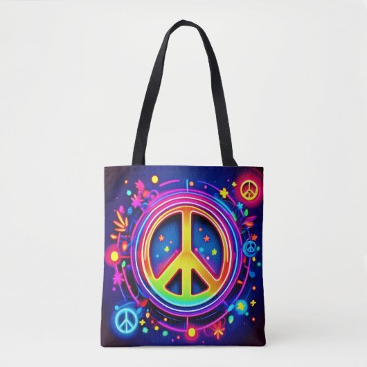 Regenboog Vrede Symbool Kunst Tote Bag (Voorkant)