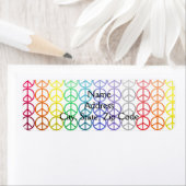 Regenboog Vrede Tekenen Adresetiketten Etiket (Insitu)