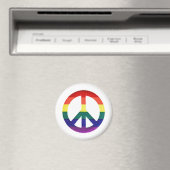 Regenboog Vredesbord Magneet (Insitu (Vaatwasser))