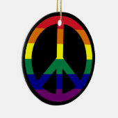 Regenboog Vredesornament Keramisch Ornament (Rechts)
