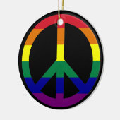 Regenboog Vredesornament Keramisch Ornament (Links)