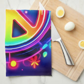 Regenboog Vredessymbool Kunst Theedoek (Quarter Fold)