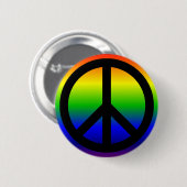 Regenboog Vredessymbool Ronde Button 5,7 Cm (Voorkant /achterkant)