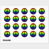 Regenboog Vredessymbool Ronde Sticker (Vel)