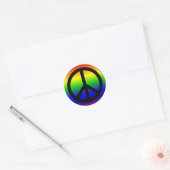 Regenboog Vredessymbool Ronde Sticker (Envelop)