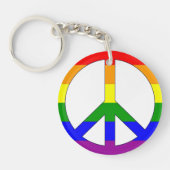 Regenboog Vredessymbool Sleutelhanger (Voorkant)