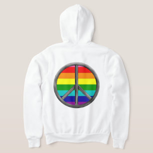 Regenboog vredesteken gay pride lgbtq hoodie