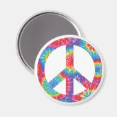 Regenboog Vredesteken Hippie Magneet (Voorkant / Achterkant)