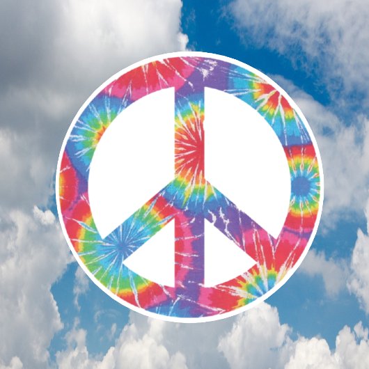 Regenboog Vredesteken Hippie Magneet