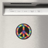 Regenboog Vredesteken Hippie Magneet (Insitu (Vaatwasser))