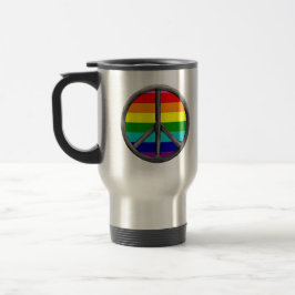 Regenboog Vredesteken LGBTQ Proud Symbol Geschenk Reisbeker