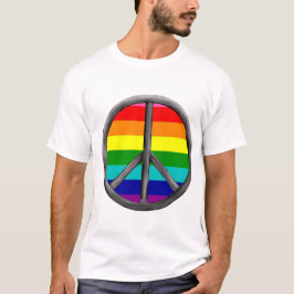 Regenboog Vredesteken LGBTQ Proudheidsymbool T-shirt