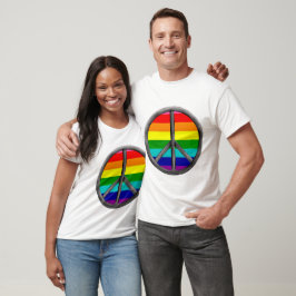 Regenboog Vredesteken LGBTQ Proudheidsymbool T-shirt