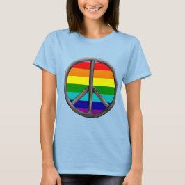 Regenboog Vredesteken LGBTQ Proudsymbool T-shirt