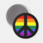 Regenboog Vredesteken Ontwerp Magneet (Voorkant / Achterkant)