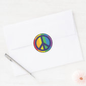 Regenboog Vredesteken Ronde Sticker (Envelop)