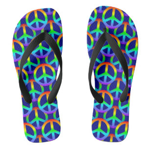 Regenboog Vredesteken Teenslippers